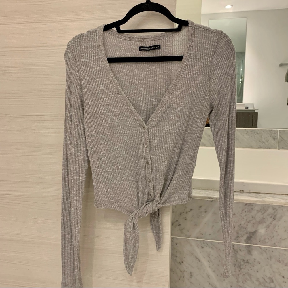 Abercrombie Silver Tied Top